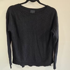 Women's J. Crew Italian Cashmere Black Crew‎ Neck Sweater